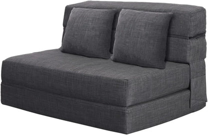 60 inch pull out sofa bed memory foam sofa with 2 pillows futon bed guest bed and pull out sofa