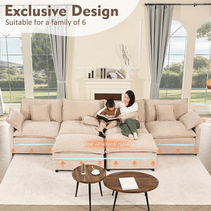 108" U-shaped sofa modular sofa Comfortable cloud sofa
