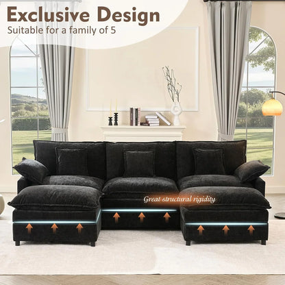 108" U-shaped sofa modular sofa Comfortable cloud sofa