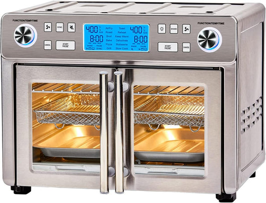 Emeril Lagasse Dual Zone 360 Air Fryer Oven Combo with French Door 25 QT Extra Large