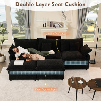 108" U-shaped sofa modular sofa three-seater comfortable cloud sofa