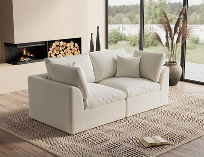 110 inch cloud sectional sofa for living room convertible L-shaped sofa 3 seater sectional sofa