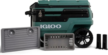 70Qt Wheeled Cooler Insulated Hard Shell Ice Chest