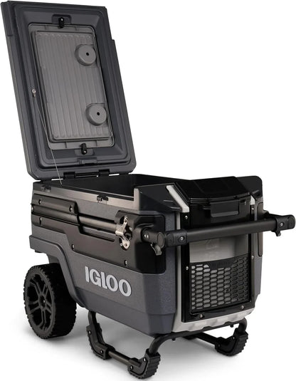 70Qt Wheeled Cooler Insulated Hard Shell Ice Chest