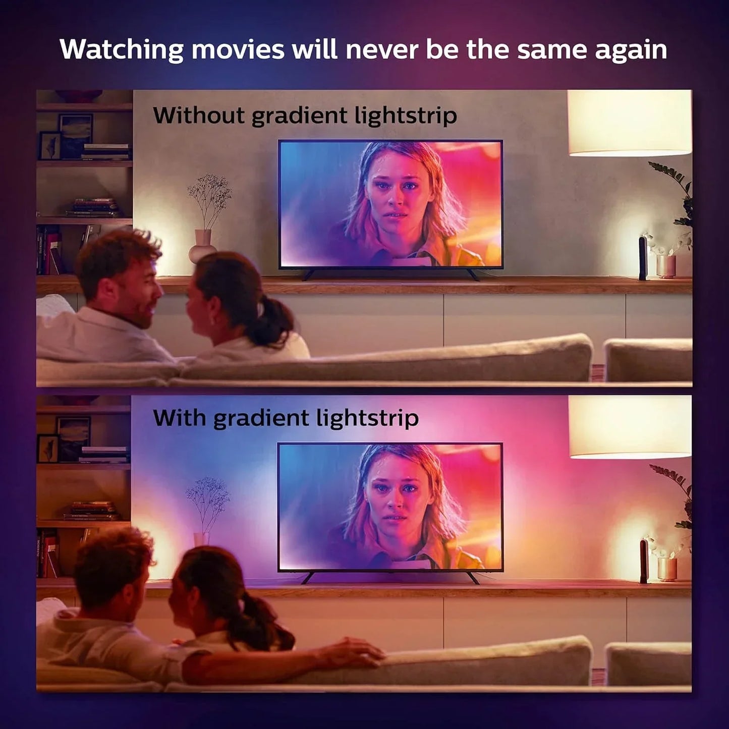 65-inch smart TV light strip flowing color-changing LED light strip backlight synced