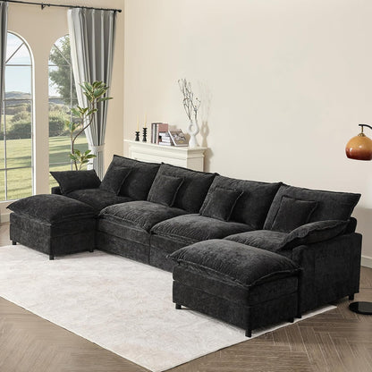 108 Inch U Shape Sofa Sectional Sofa Comfortable Cloud Sofa Living Room Deep Seat Sofa