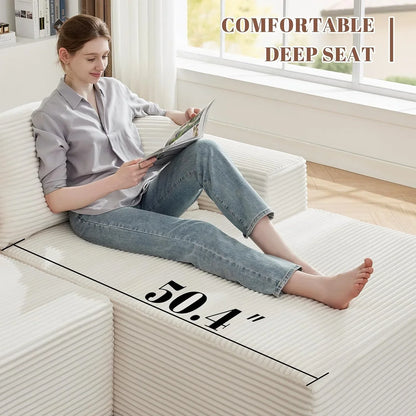 110-inch cloud sofa boneless sofa in the living room modular sofa with deep seats