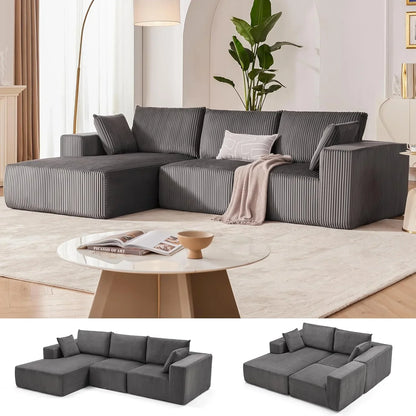 108 inch sectional sofa cloud sectional sofa with deep seat modern sectional L shaped sofa