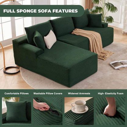 110-inch cloud sofa boneless sofa in the living room modular sofa with deep seats