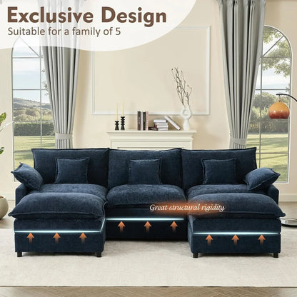108" U-shaped sofa modular sofa Comfortable cloud sofa