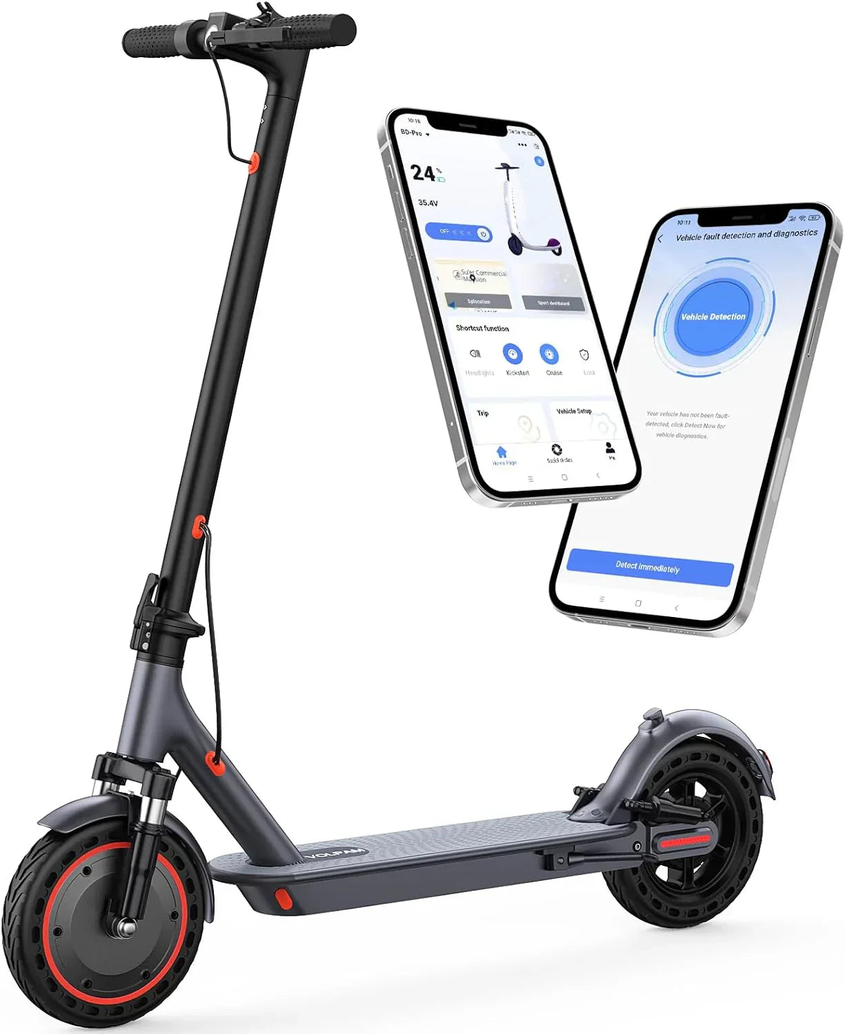 Electric Scooter 350W/500W Powerful Motor 8.5"/10" Solid Tires 19/22Mph 28/21/12 Miles Range