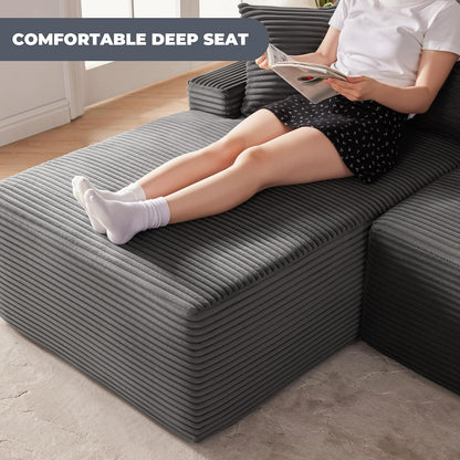 110-inch cloud sofa boneless sofa in the living room modular sofa with deep seats
