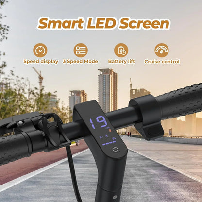 Electric Scooter 350W/500W Motor Top Speed 19/22 mph Max 16/23/28Miles Ranges Foldable E Scooter