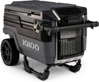 70Qt Wheeled Cooler Insulated Hard Shell Ice Chest