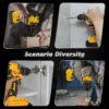 Cordless Drill Driver Compatible with Dewalt 20V Battery Brushless Two Speed